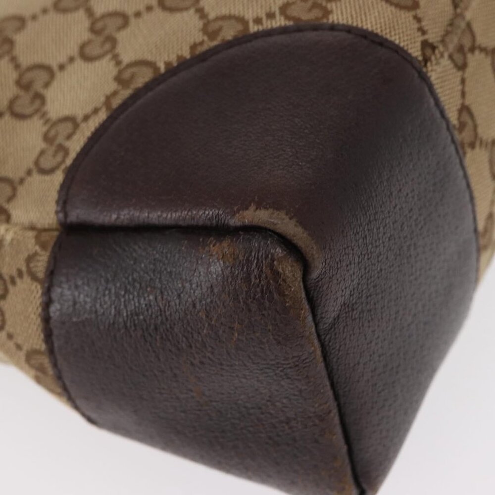 Authentic GUCCI GG Canvas Shoulder Bag Beige Silver 114273 - Picture 2 of 16